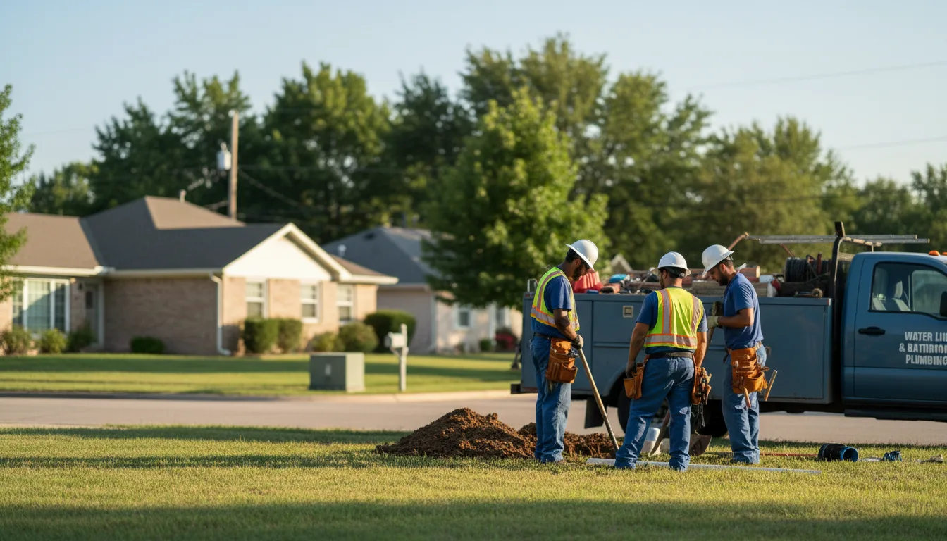Residential water line and bathroom plumbing service in Beauty, KY